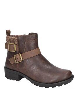 70$ Easy Street Women's Kourt Slip Resistant Ankle Boots Size 7.5 Brown